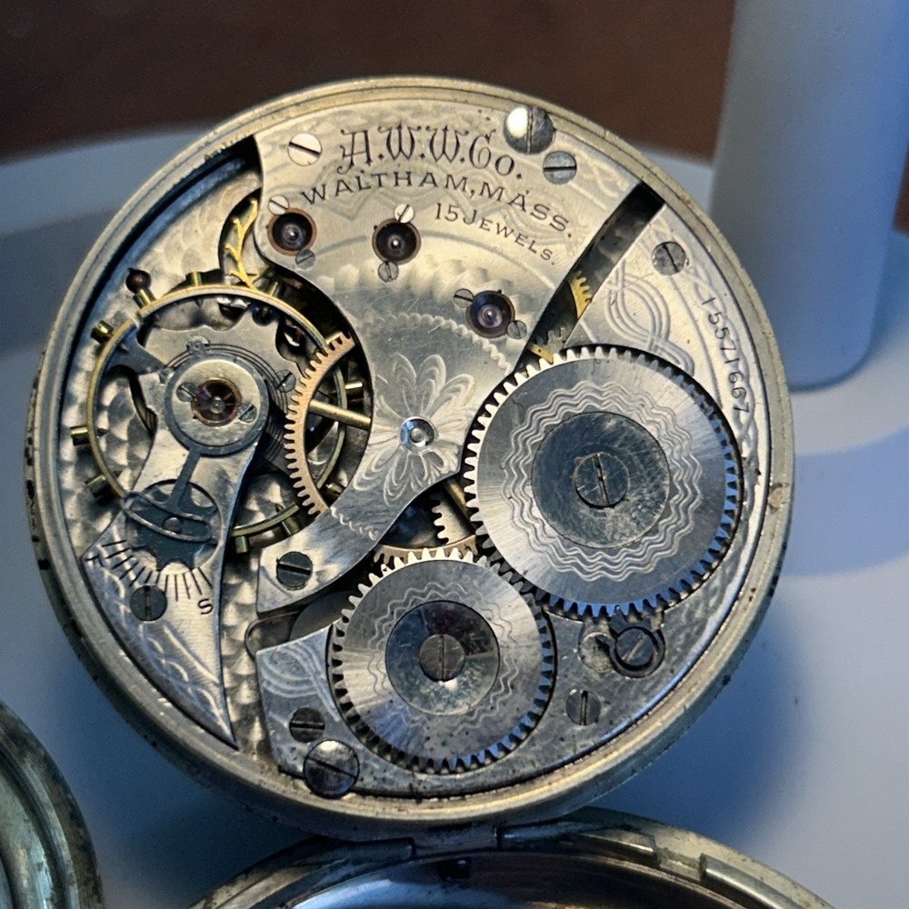 1907 Waltham Open Face Pocket Watch 15J Grade 620 16S Model 1899 Parts Repair